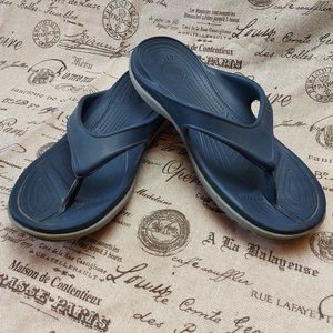 CROCS Men's Flip Flop Thong Sandals in Blue / Size 13